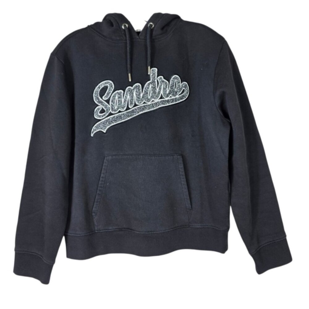 Sandro Hooded Graphic Sweatshirt